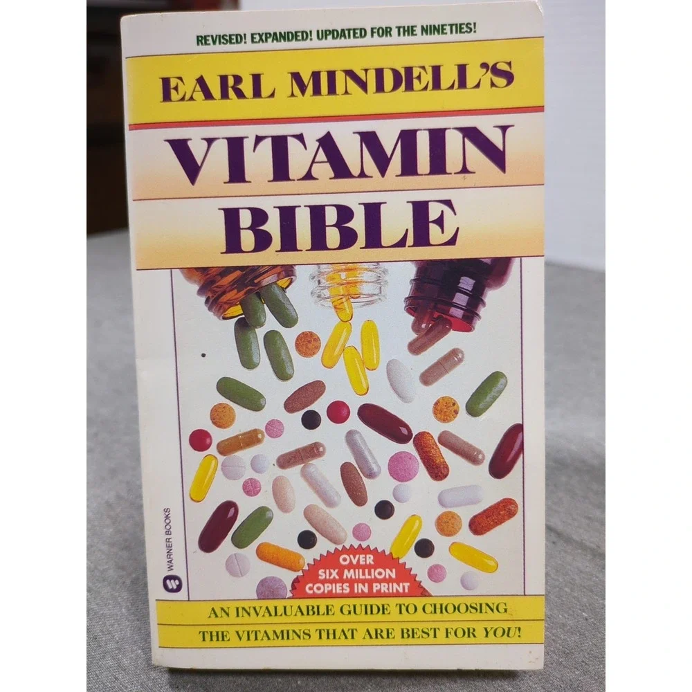 1991 Earl Mindell's Vitamin‎ Bible Vintage Warner Books Paperback